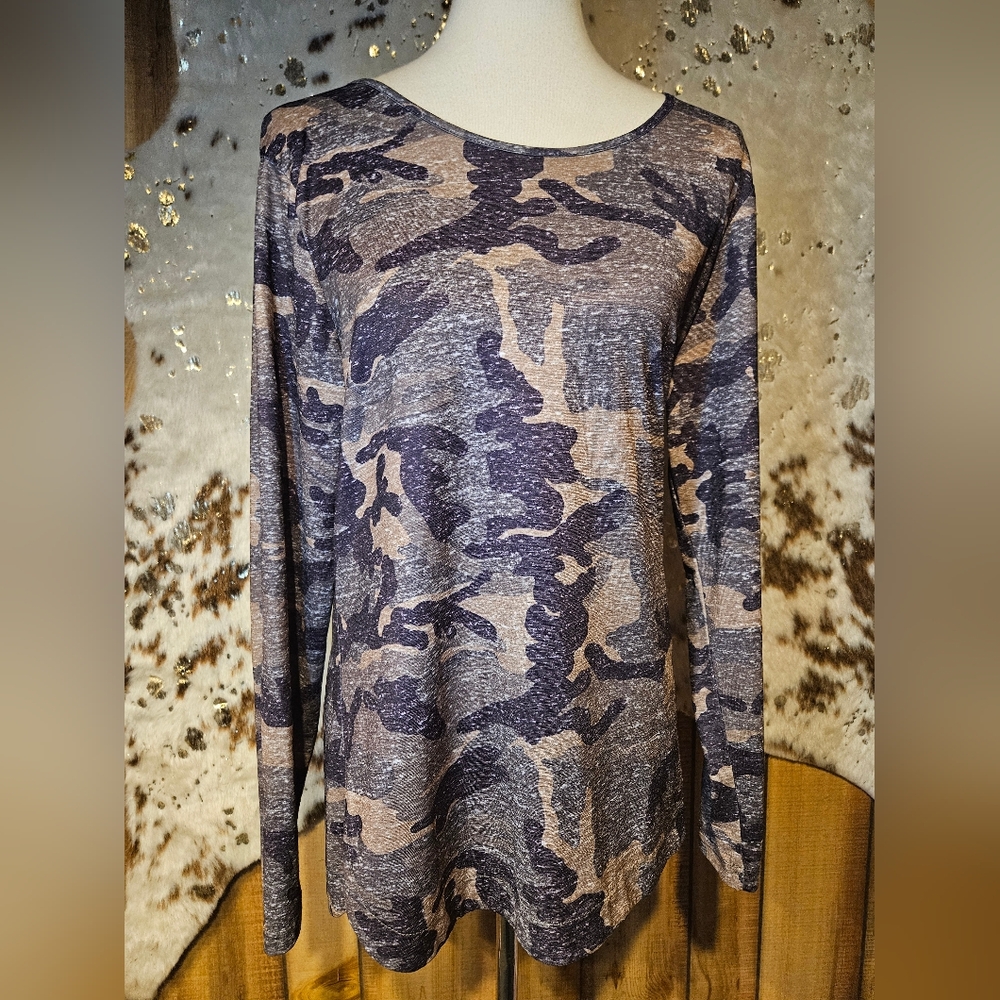 Camouflage Long Sleeve Women's Top